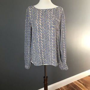 LOFT blouse with pocket and roll-tab sleeves